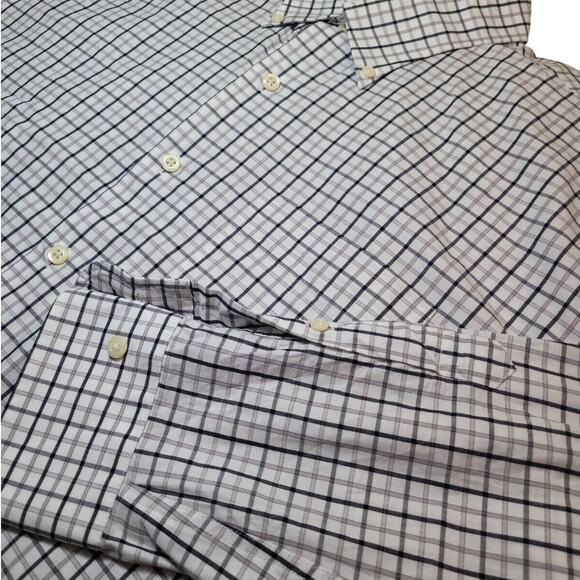 Peter Millar Crown Crafted Shirt Men’s XL White Gray Check • EUC Button Down - Picture 3 of 8